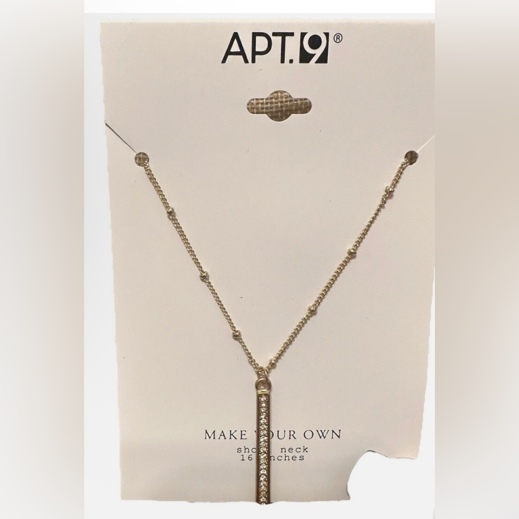 Apt. 9 Gold Necklace With Vertical Pendant